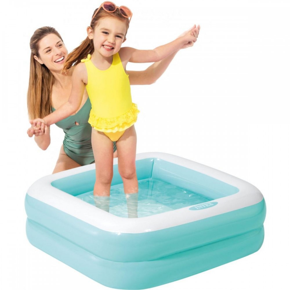 Παιδική Τετράγωνη Πισίνα Play Box Pool 85x85x23εκ Intex Blue 