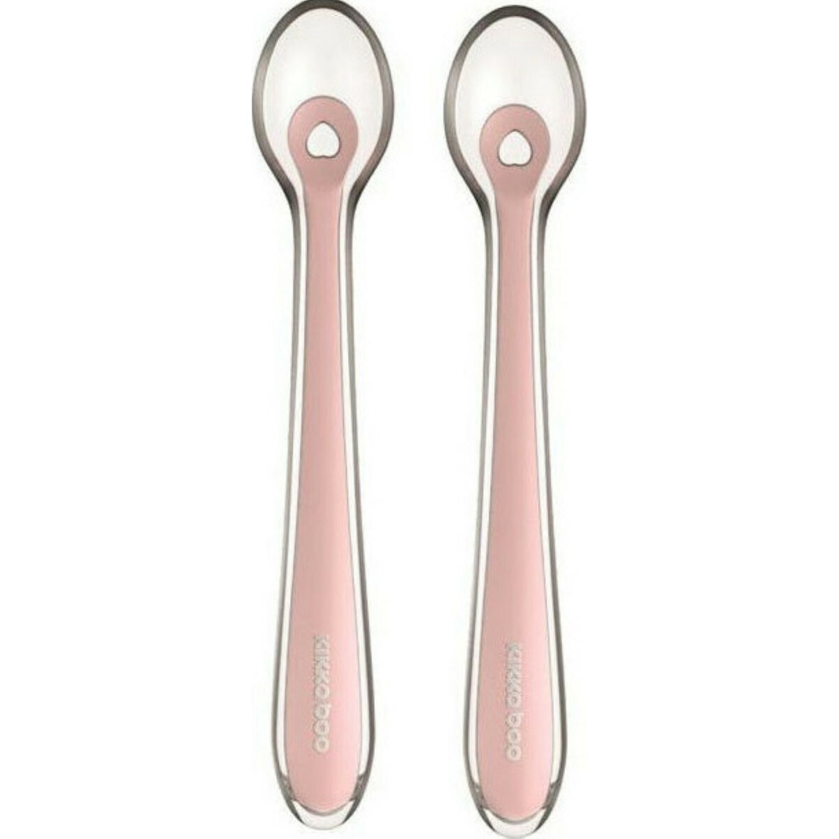 Σετ Κουταλάκια Σιλικόνης 2 Τεμαχίων Flexible   Με Θήκη Pink Kikkaboo