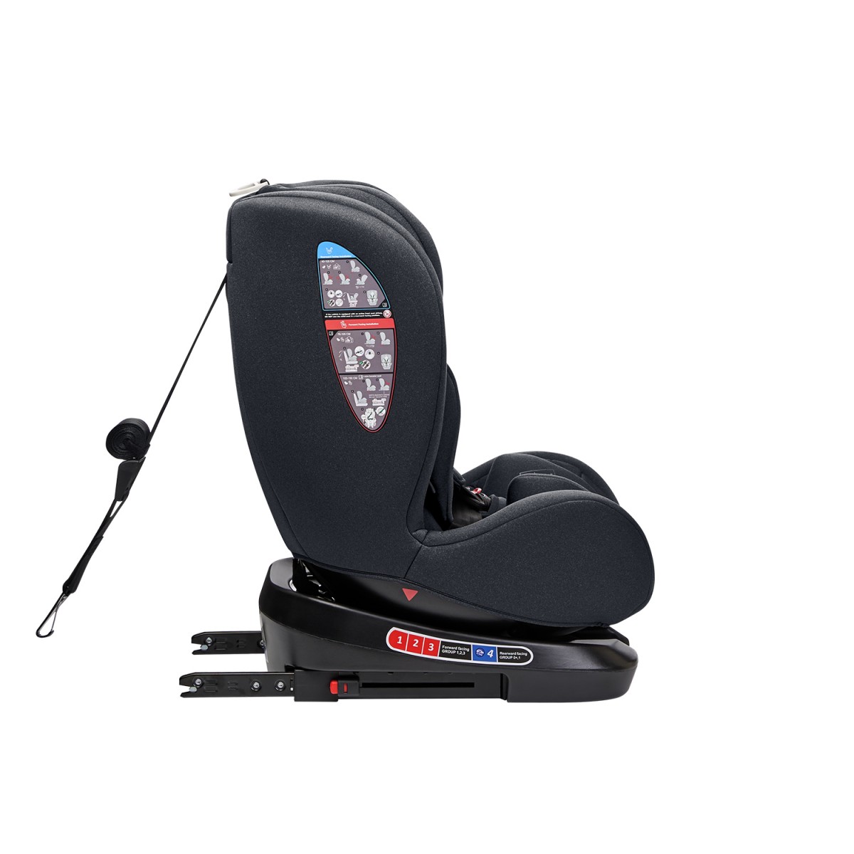 Kikka Boo Κάθισμα Αυτοκινήτου isofix  40 έως 150 cm i-Trip i-Size Grey