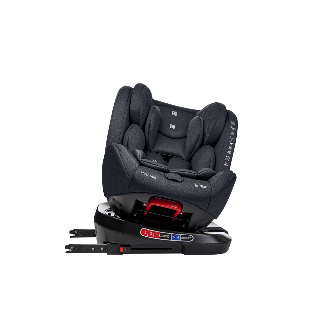 Kikka Boo Κάθισμα Αυτοκινήτου isofix  40 έως 150 cm i-Trip i-Size Grey