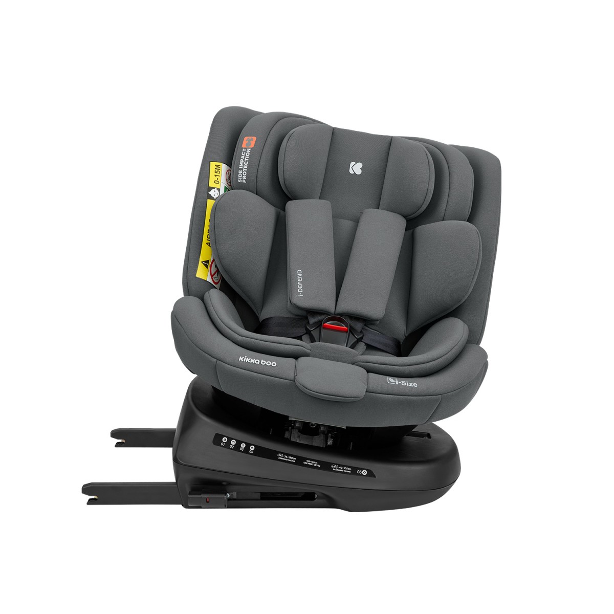 Κάθισμα Αυτοκινήτου i-Defend i-Size Isofix 40-150cm (0-36kg) 360° Kikka boo Grey