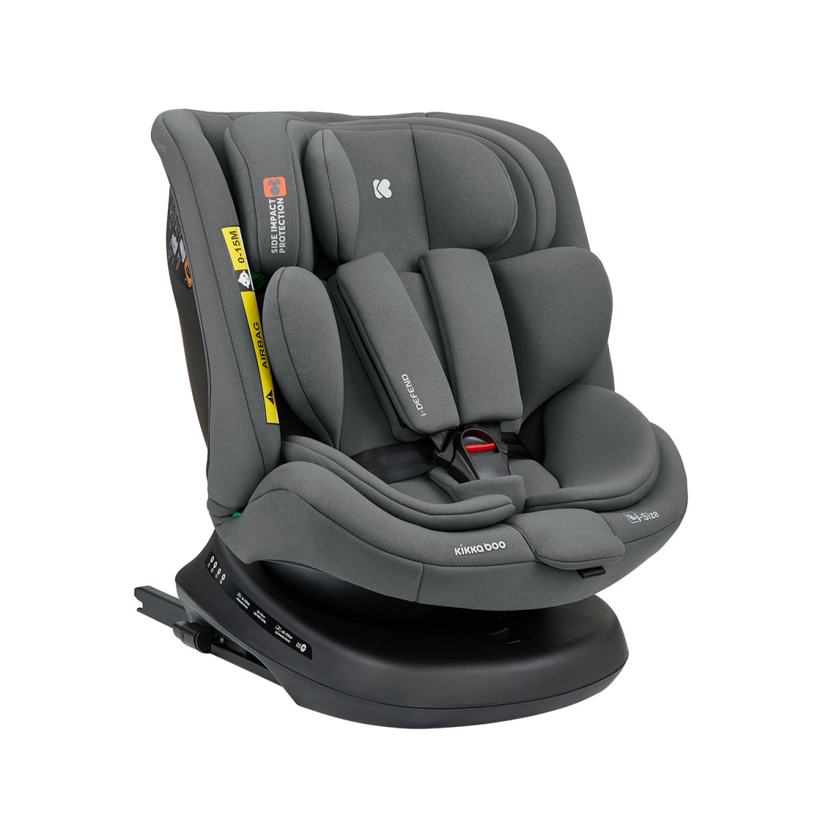 Κάθισμα Αυτοκινήτου i-Defend i-Size Isofix 40-150cm (0-36kg) 360° Kikka boo Grey