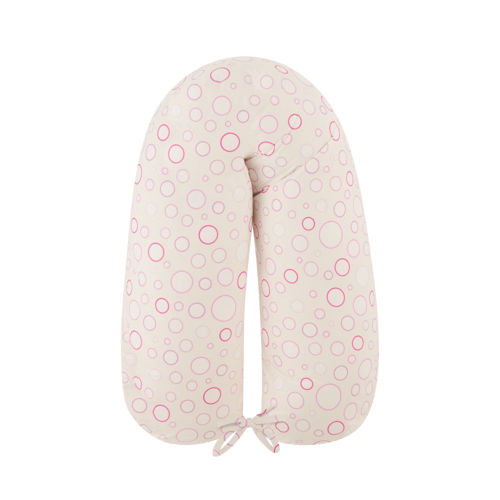 Μαξιλάρι εγκυμοσύνης θηλασμού 150cm Kikka Boo Pink Circles