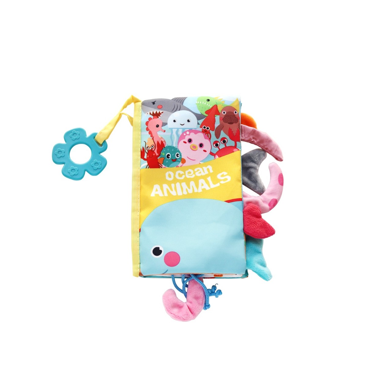 Εκπαιδευτικό Υφασμάτινο Βιβλίο για Μωρά με Μασητικό Ocean Animals  Kikka boo