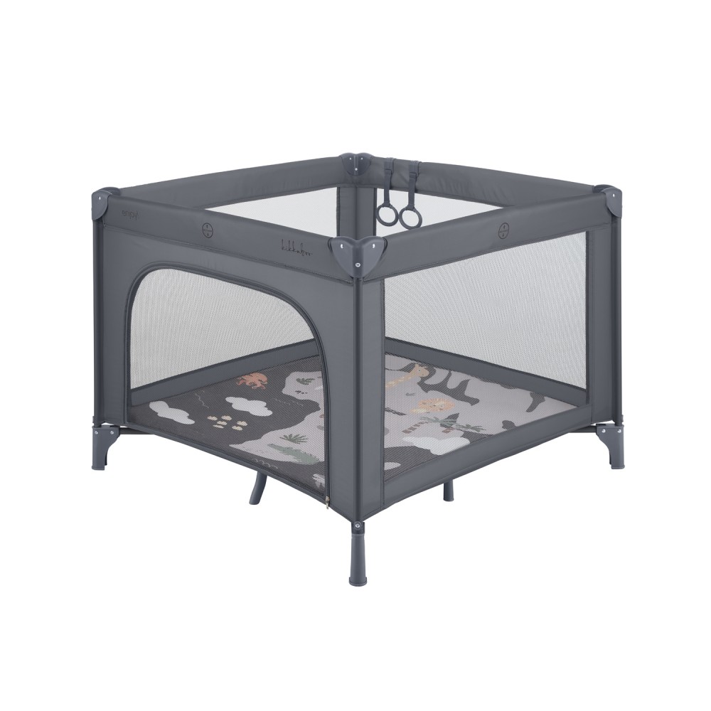 Παρκοκρέβατο Τετράγωνο Enjoy North America Grey 100x100cm Kikka boo