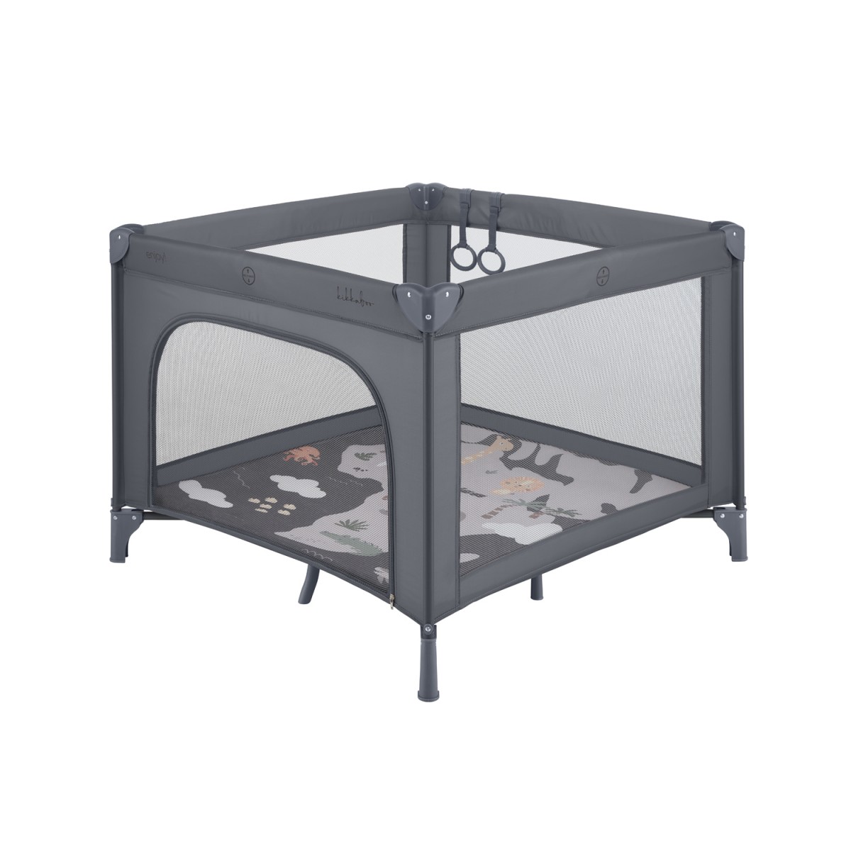 Παρκοκρέβατο Τετράγωνο Enjoy North America Grey 100x100cm Kikka boo