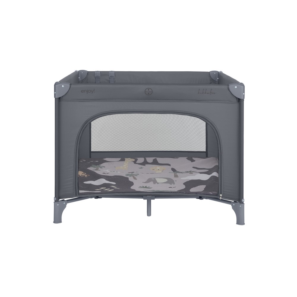 Παρκοκρέβατο Τετράγωνο Enjoy North America Grey 100x100cm Kikka boo