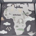 Παρκοκρέβατο Τετράγωνο Enjoy North America Grey 100x100cm Kikka boo