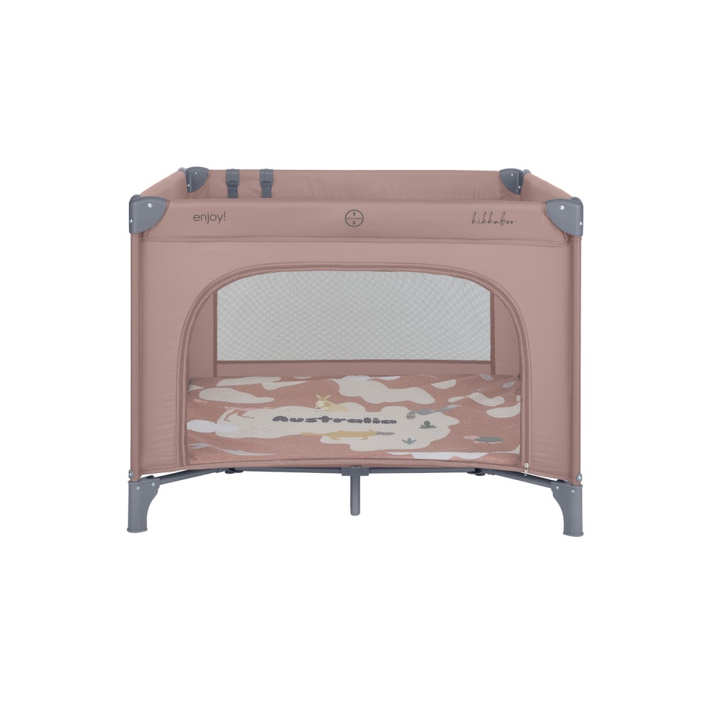 Παρκοκρέβατο Τετράγωνο Enjoy North America Pink 100x100cm Kikka boo