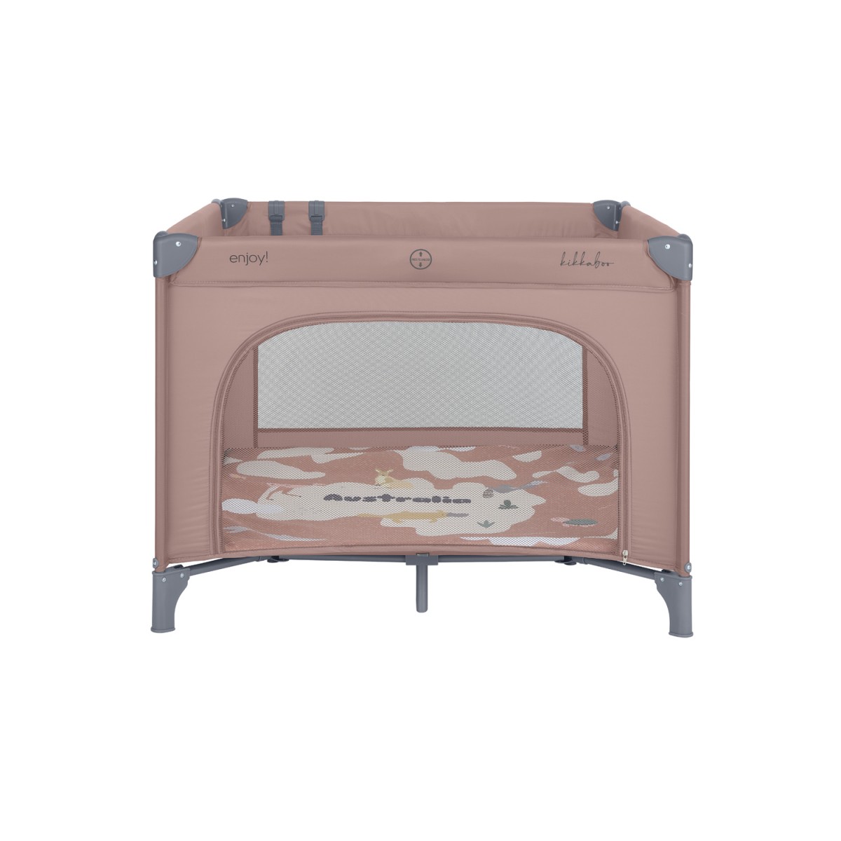 Παρκοκρέβατο Τετράγωνο Enjoy North America Pink 100x100cm Kikka boo