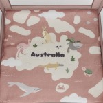 Παρκοκρέβατο Τετράγωνο Enjoy North America Pink 100x100cm Kikka boo