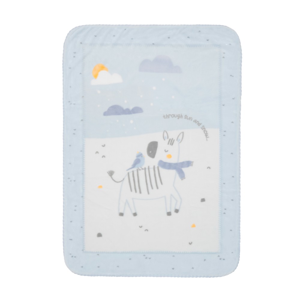 Kikka Boo Κουβέρτα Κούνιας βελουτέ Stripy Friends 110×140εκ.