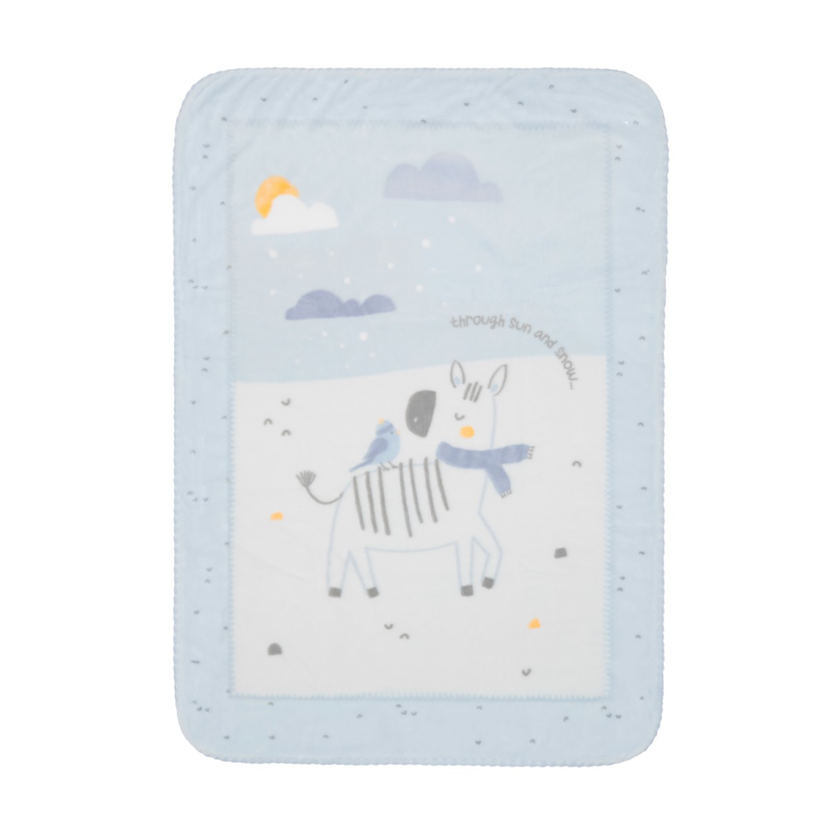Kikka Boo Κουβέρτα Κούνιας βελουτέ Stripy Friends 110×140εκ.
