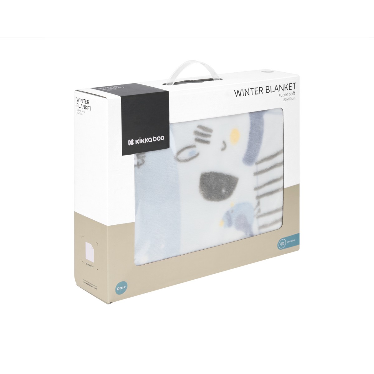 Kikka Boo Κουβέρτα Κούνιας βελουτέ Stripy Friends 110×140εκ.