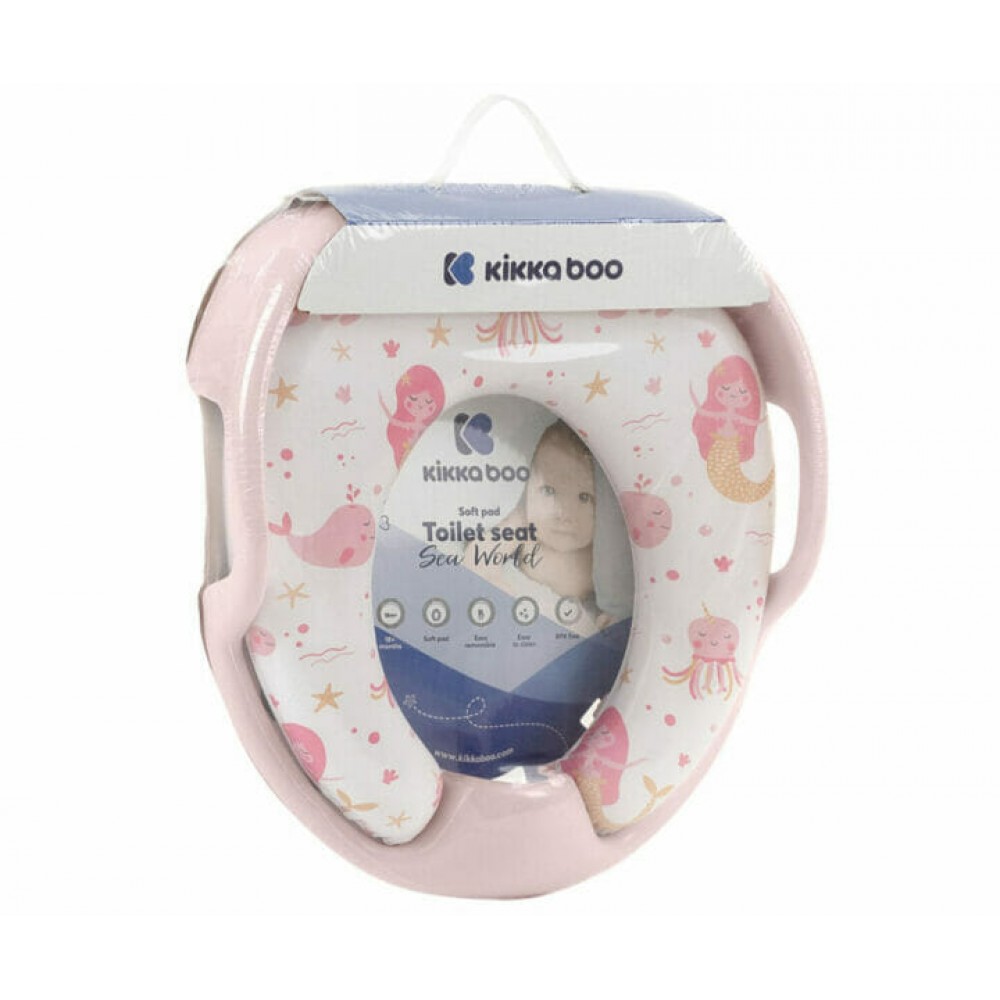 Κάθισμα Μαλακό Τουαλέτας με Λαβές Sea World Pink Kikkaboo