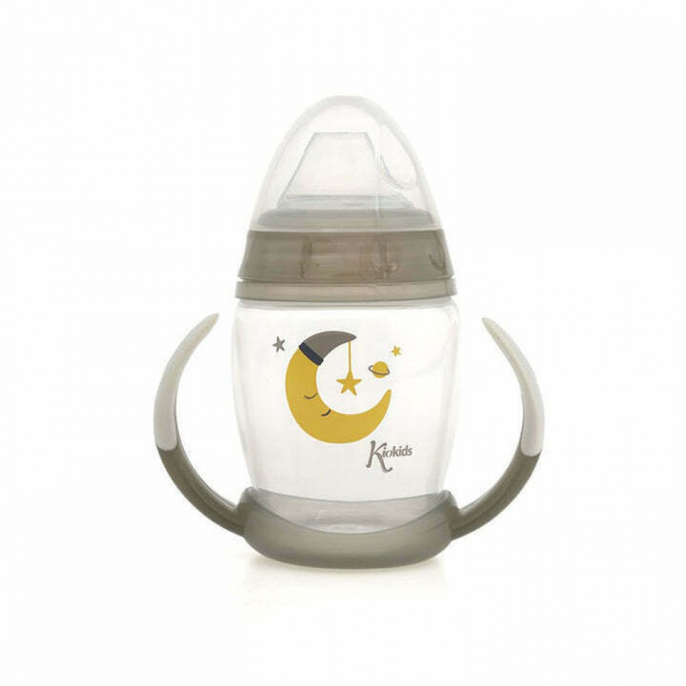 Εκπαιδευτικό Ποτηράκι Για 6m+ 270ml Moon Grey kiokids 