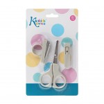 Σετ Ψαλιδάκι Ασφαλείας Νυχοκόπτης Γκρι 0+Μ