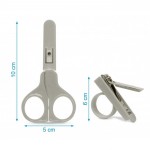 Σετ Ψαλιδάκι Ασφαλείας Νυχοκόπτης Γκρι 0+Μ