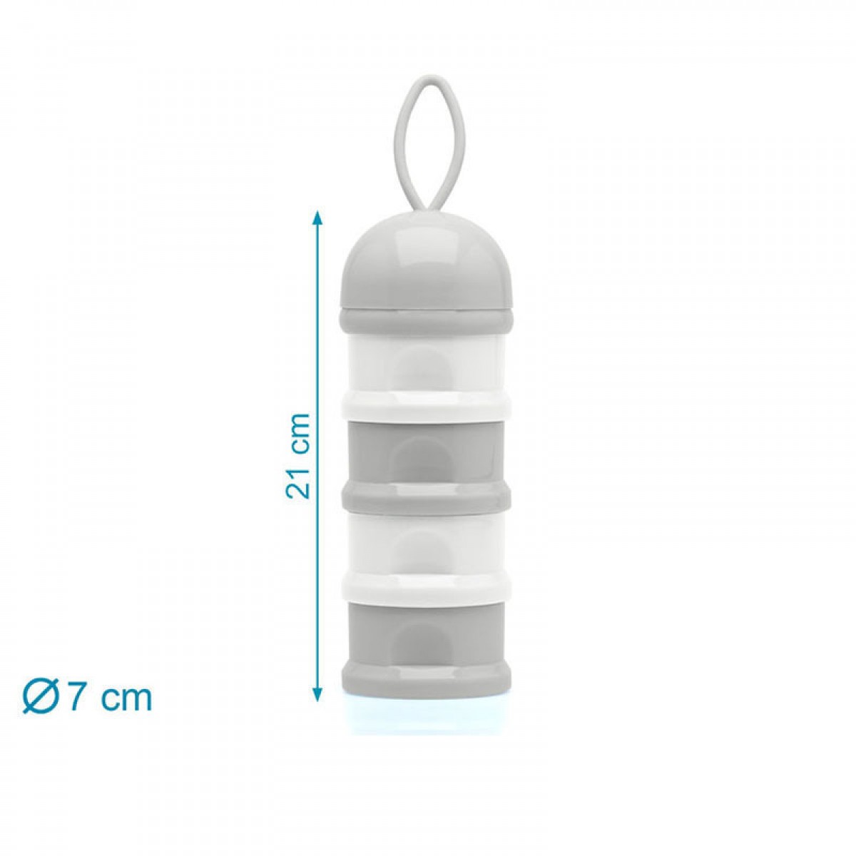 Δοσομετρητής Kiokids σκόνης γάλακτος 4 θέσεων Γκρι | 340ml.