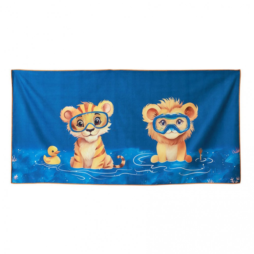 Πετσέτα Παραλίας Microfiber  Safari Fun Blue  75x150εκ.