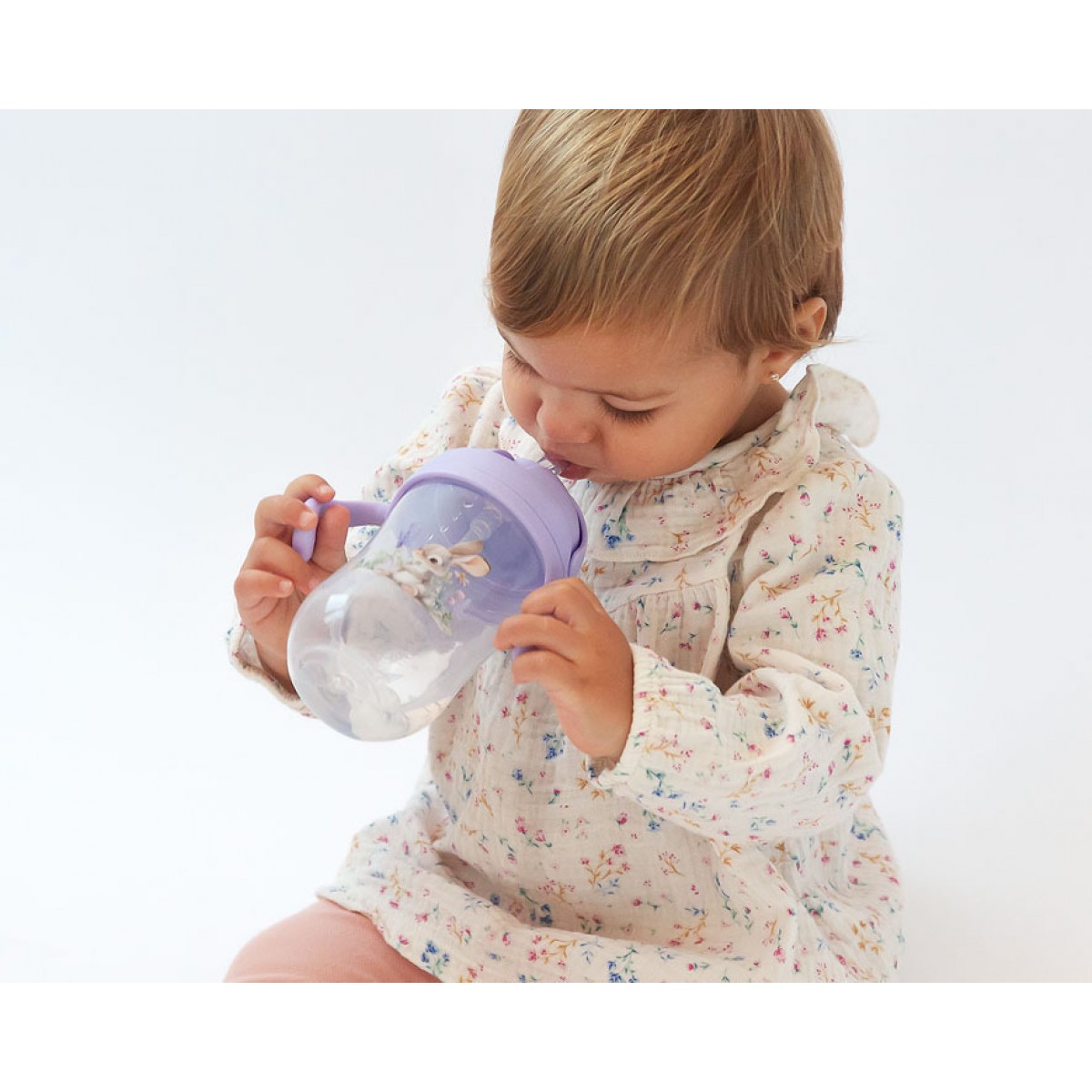 Παγούρι με Λαβές Lavender Bunny 300ml.6M+ Παγούρι με Λαβές Lavender Bunny 300ml.6M+
