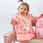 Kiokids Αδιάβροχη Σαλιάρα-Ποδιά με Μανίκια Tales Ροζ