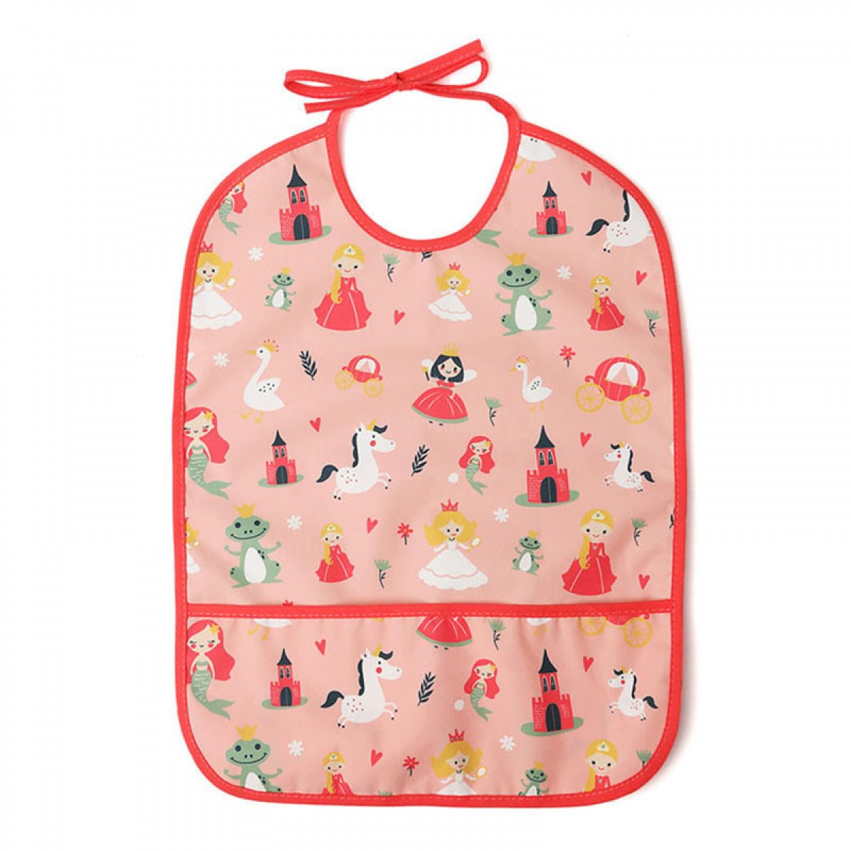 Σαλιάρα Με Κορδόνια Για 4+ Μηνών Tales Ροζ Kiokids Back To School