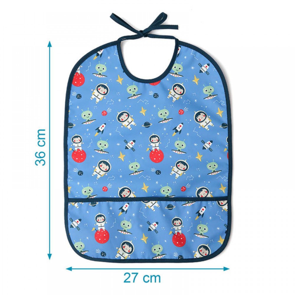 Σαλιάρα Με Κορδόνια Για 4+ Μηνών Blue Kiokids Back To School