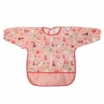 Kiokids Αδιάβροχη Σαλιάρα-Ποδιά με Μανίκια Tales Ροζ