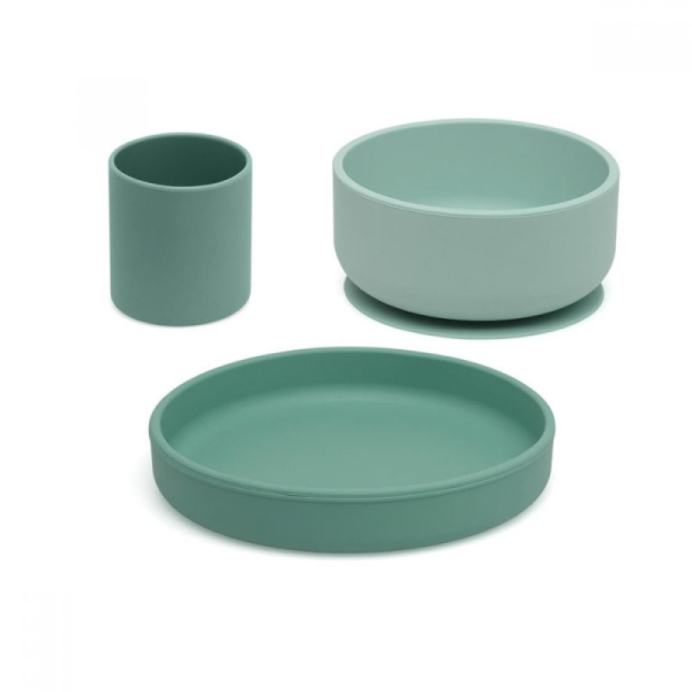 Σετ Φαγητού Σιλικόνης 3τμχ | Μέντα