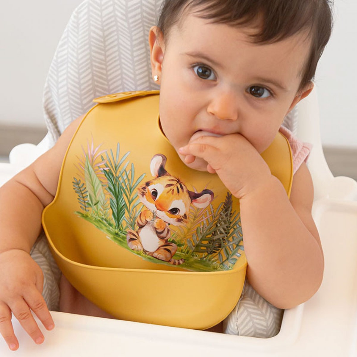 Σαλιάρα Σιλικόνης Λιονταράκι  4m+