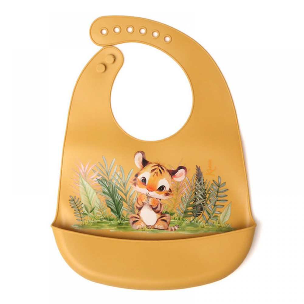 Σαλιάρα Σιλικόνης Λιονταράκι  4m+