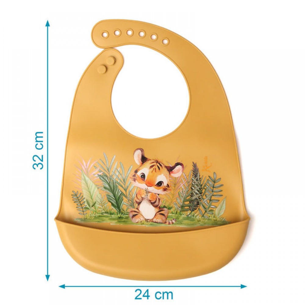 Σαλιάρα Σιλικόνης Λιονταράκι  4m+