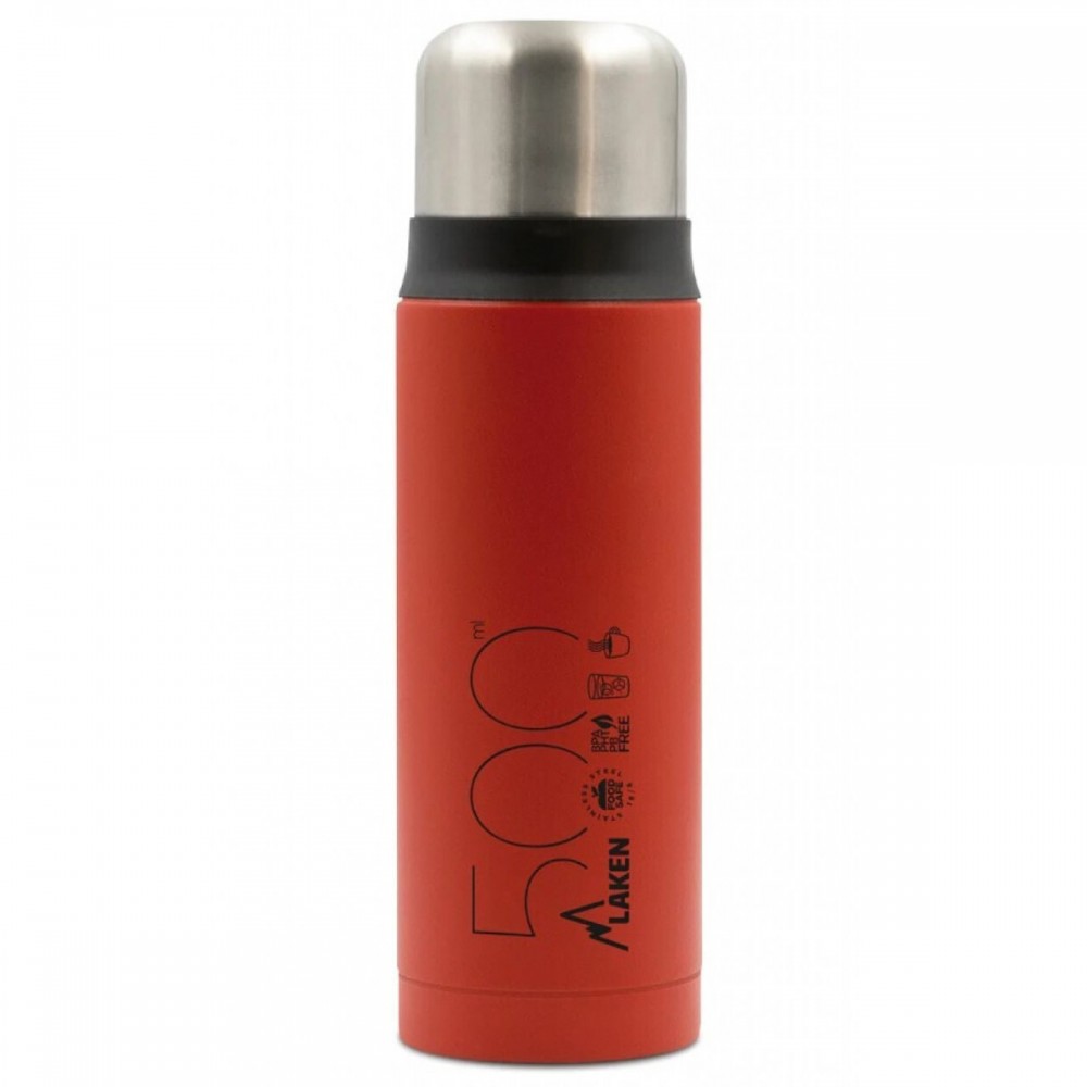 Laken Θερμός Υγρών από Ανοξείδωτο Ατσάλι Χρώμα Red 500ml.