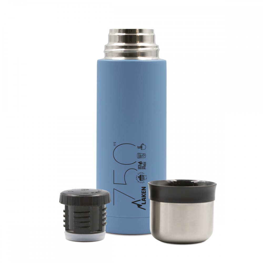 Laken Θερμός Υγρών από Ανοξείδωτο Ατσάλι Χρώμα Blue 500ml.