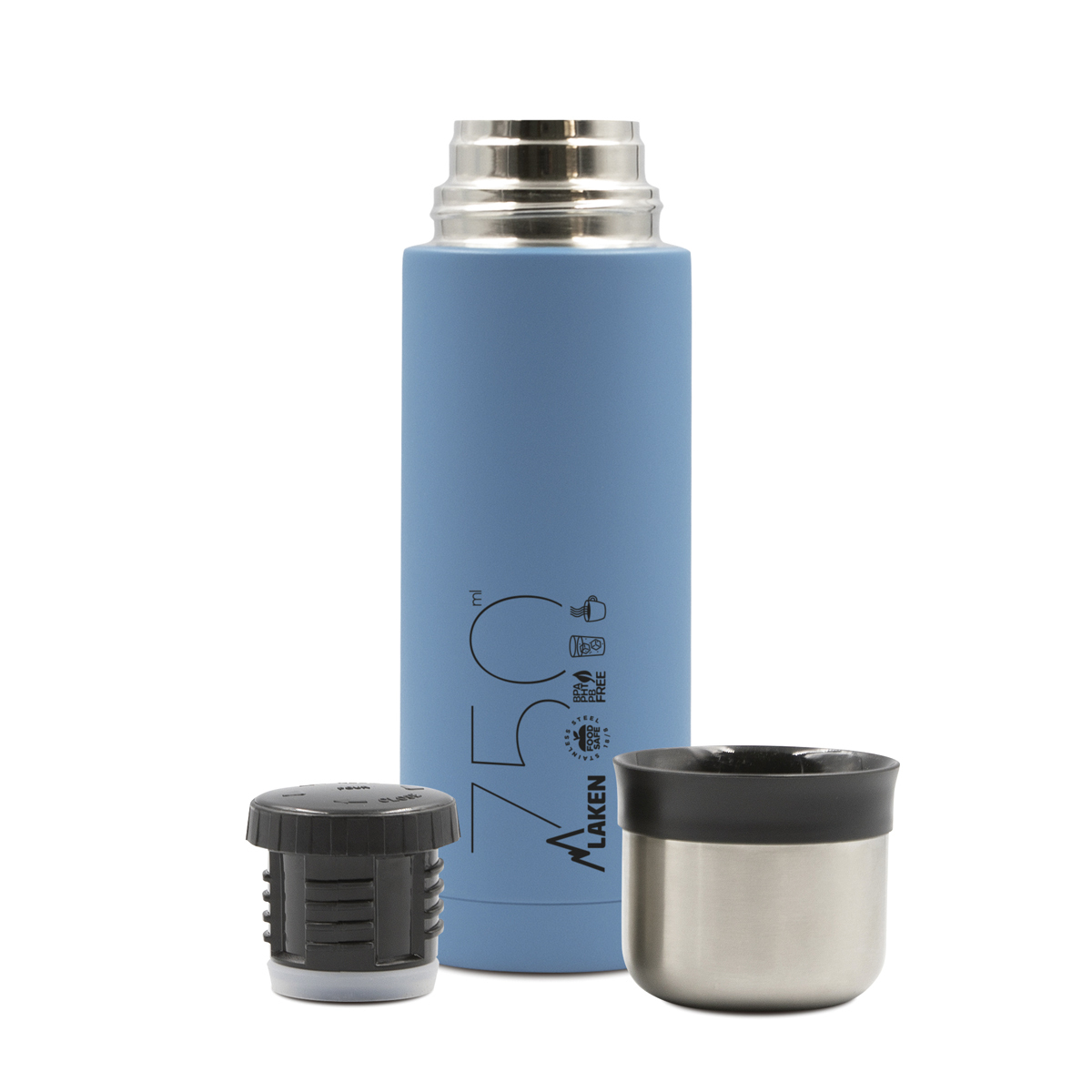 Laken Θερμός Υγρών από Ανοξείδωτο Ατσάλι Χρώμα Blue 500ml. Laken Θερμός Υγρών από Ανοξείδωτο Ατσάλι Χρώμα Blue 500ml.