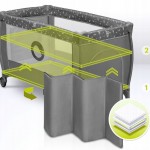 Lionelo Stefi Plus Παρκοκρέβατο 2 Επιπέδων Gray White