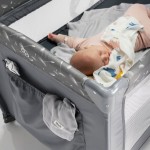 Lionelo Stefi Plus Παρκοκρέβατο 2 Επιπέδων Gray White