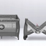 Lionelo Stefi Plus Παρκοκρέβατο 2 Επιπέδων Gray White