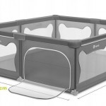 Lionelo Willow XL Βρεφικό Πάρκο Gray Congrete 187x207x68εκ.