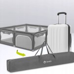 Lionelo Willow XL Βρεφικό Πάρκο Gray Congrete 187x207x68εκ.