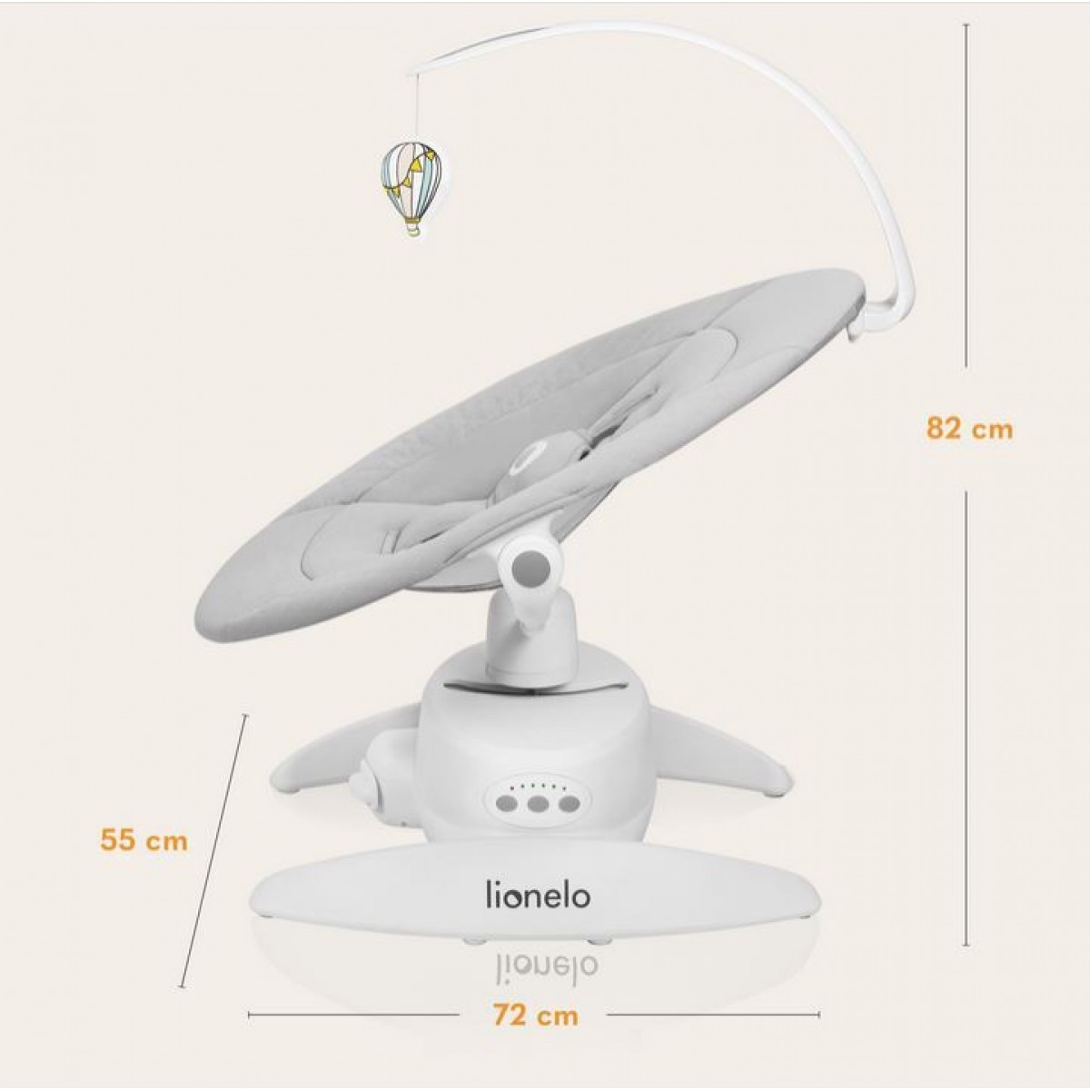 Lionelo Iris Διαδραστικό Ηλεκτρικό Ρηλάξ Gray Concrete