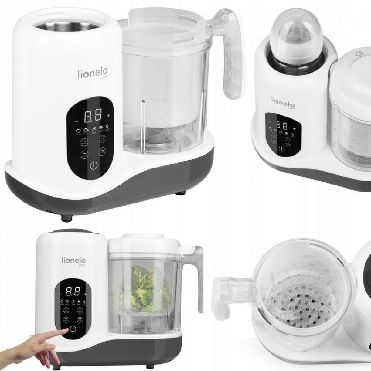 Lionelo BabyMenu Πολυλειτουργικό Robot 5 σε 1 Ατμομάγειρας /Αναδευτήρας /Απόψυξη /Θερμαντήρας /Αποστείρωση
