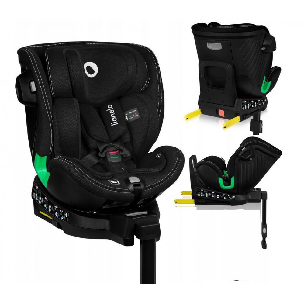 Lionelo Harmony i-Size κάθισμα αυτοκινήτου 40-150 cm isofix Black Carbon Bamboo Buckle Alarm – συναγερμός ενσωματωμένος