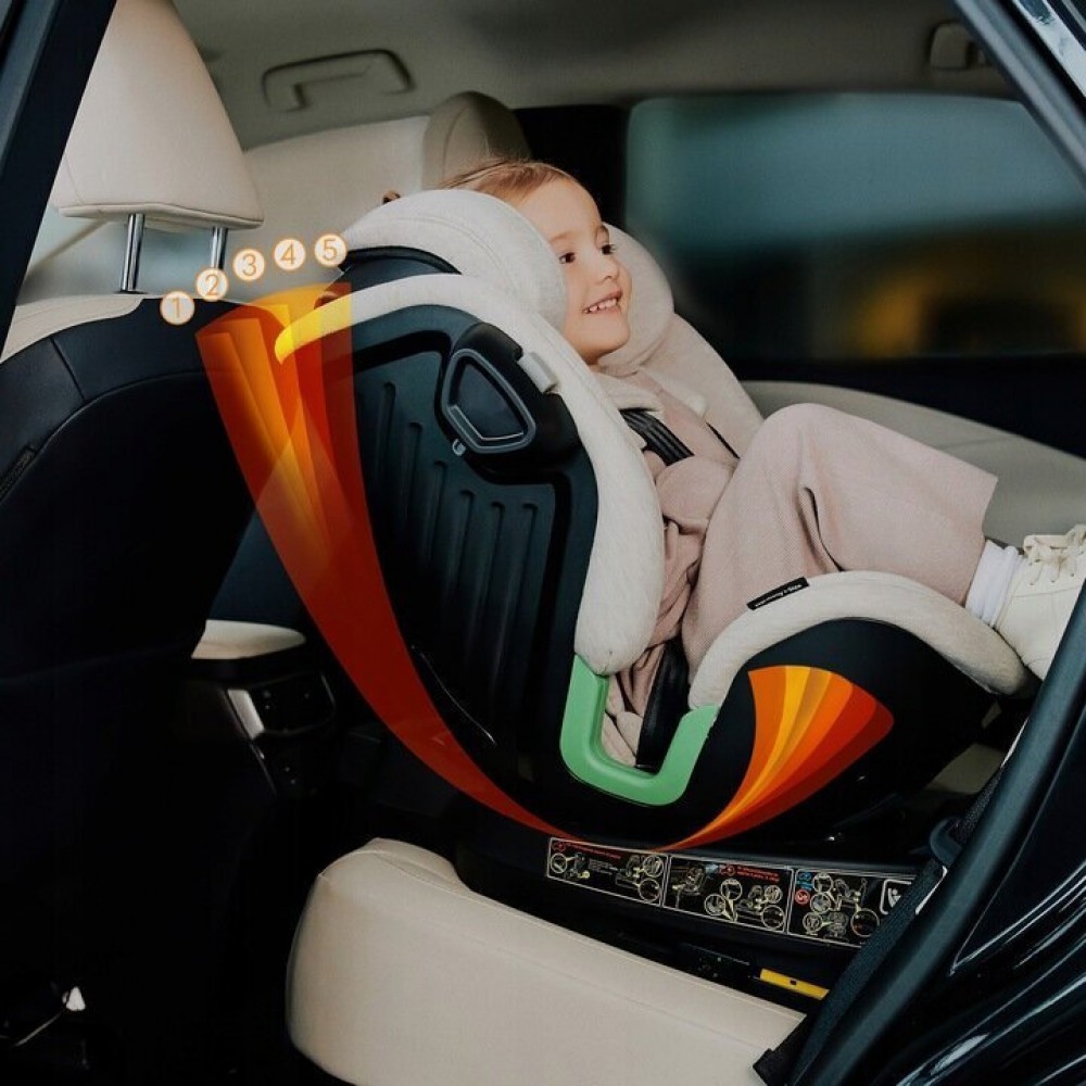 Lionelo Harmony i-Size κάθισμα αυτοκινήτου 40-150 cm isofix Black Carbon Bamboo Buckle Alarm – συναγερμός ενσωματωμένος