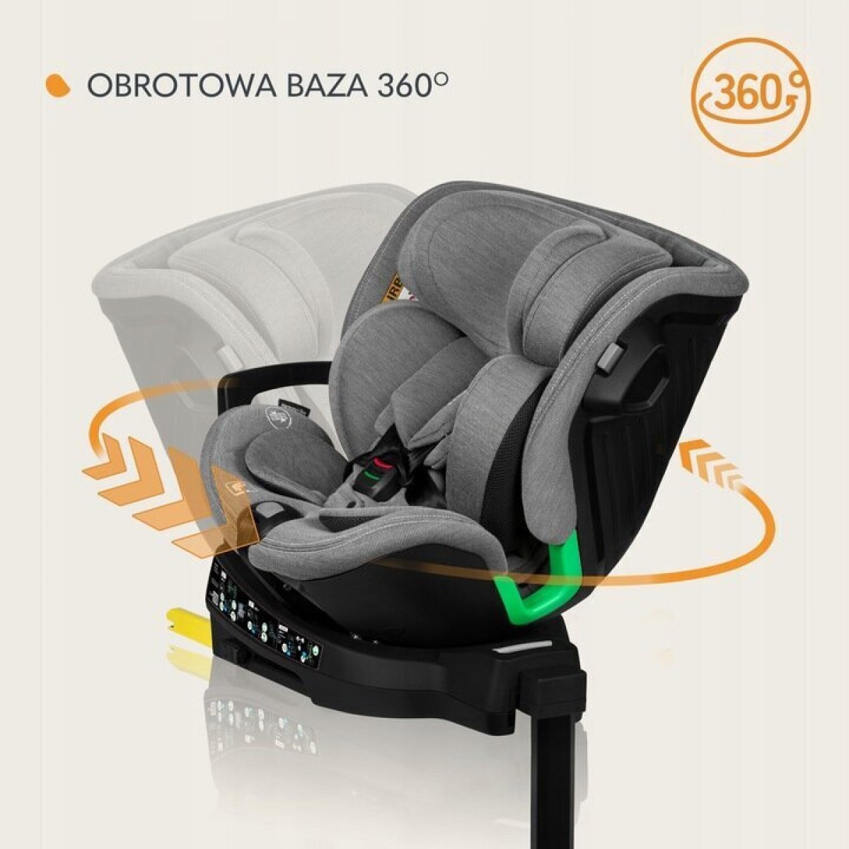Lionelo Harmony i-Size κάθισμα αυτοκινήτου 40-150 cm isofix Black Carbon Bamboo Buckle Alarm – συναγερμός ενσωματωμένος