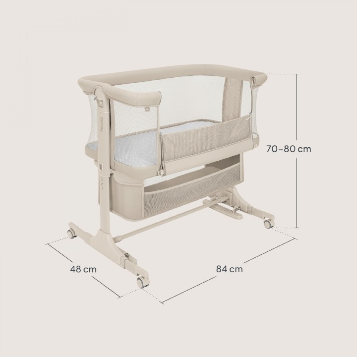 Lionelo Jodie Λίκνο Συγκοίμησης Beige Cream
