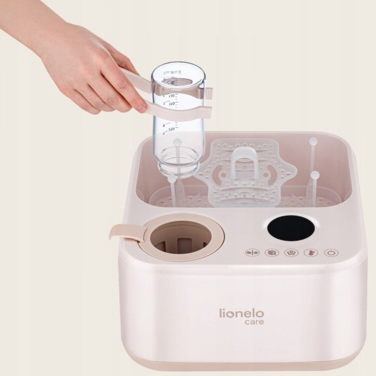 Lionelo Steamup Αποστειρωτής - Στεγνωτήρας - Θερμαντήρας 3 σε 1 Beige