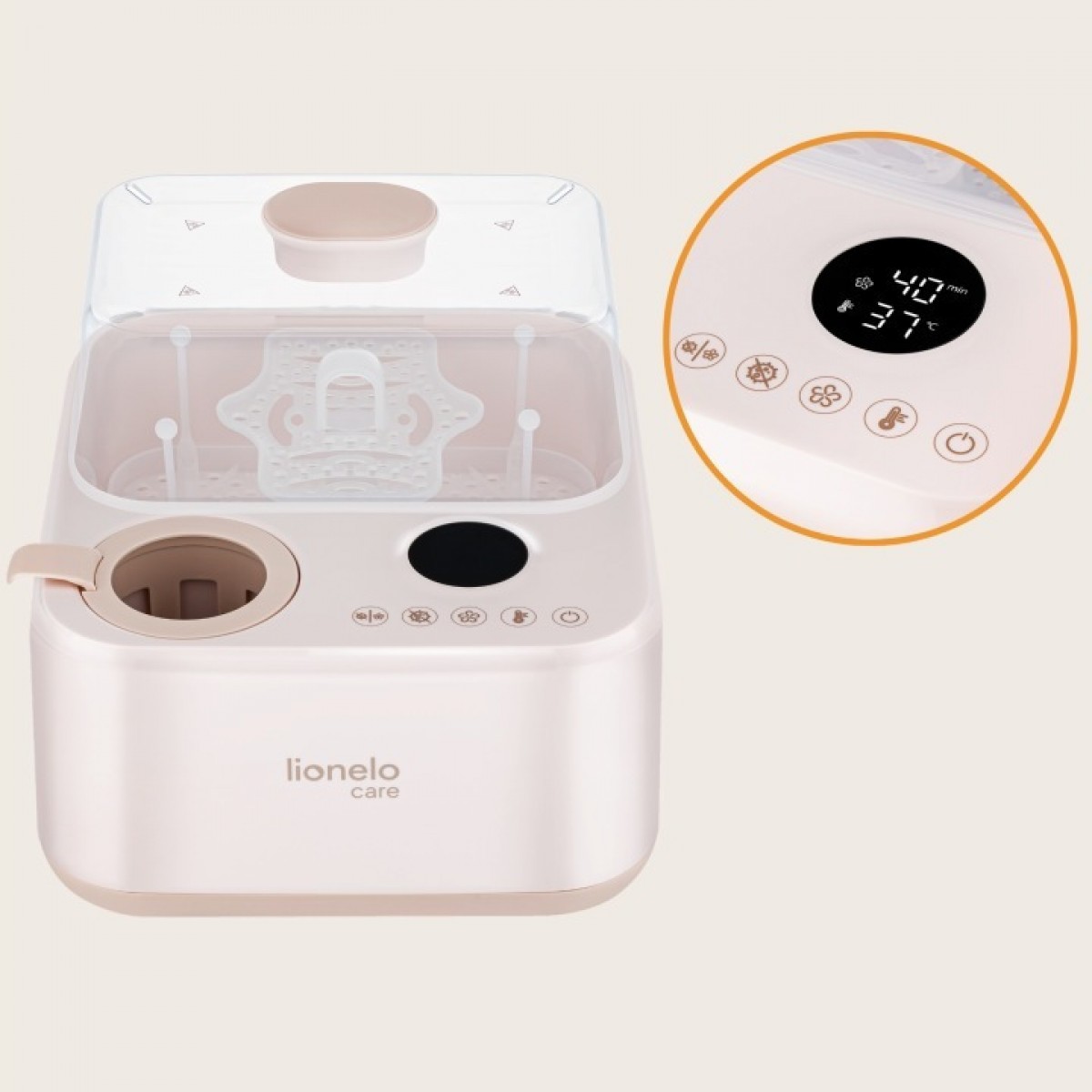 Lionelo Steamup Αποστειρωτής - Στεγνωτήρας - Θερμαντήρας 3 σε 1 Beige