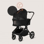Πολυκαρότσι Lionelo Freya 3 σε 1 έως 22kg με αναδιπλούμενο Πορτ-Μπεμπέ Black